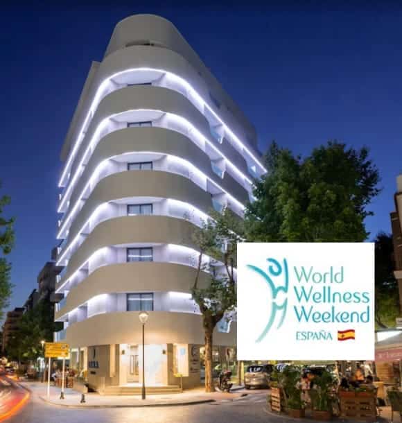 Programa del World Wellness Weekend en Hotel Lima: 08:00 Aquagym, 09:00 Hipopresivos, 10:00 Desayuno Saludable; 17:00 Masaje en marcha, 18:00 Masaje en pareja, 19:00 Iniciación a la Meditación.
