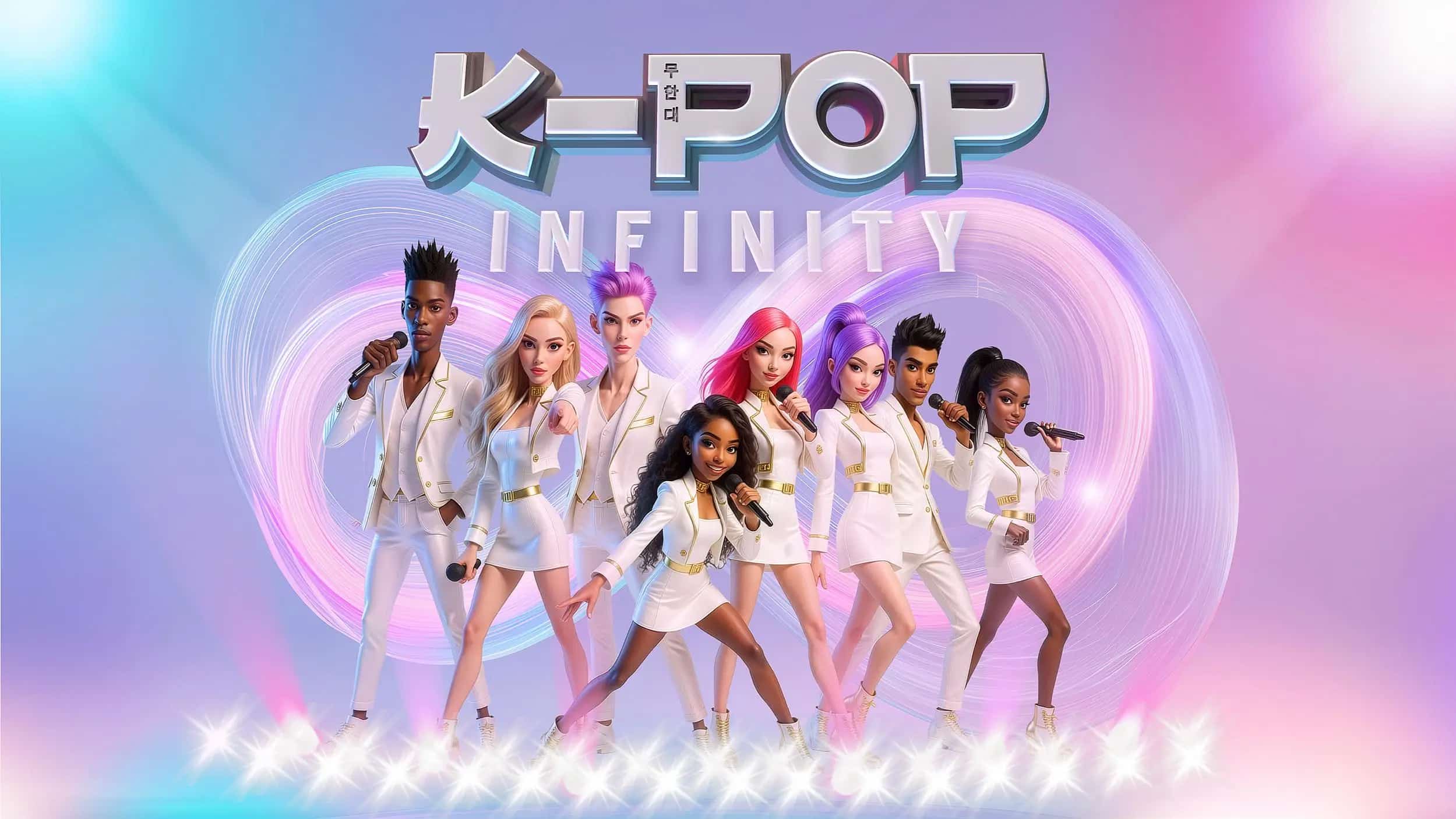 Espectáculo en vivo K-Pop Infinity con bailarines de élite y estética futurista en Marbella