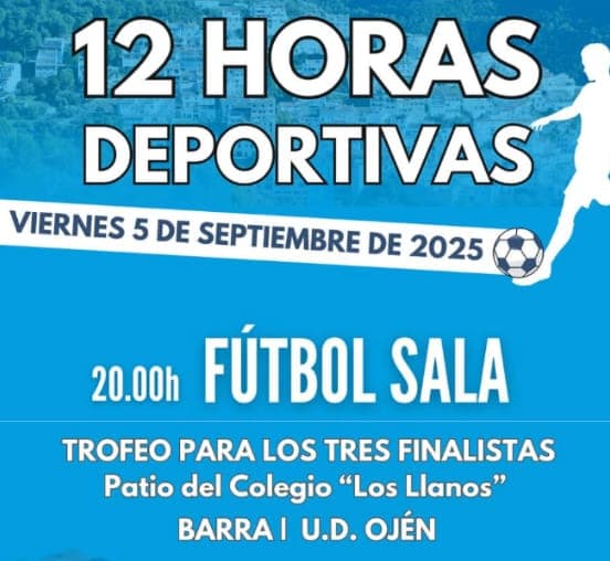 12 Horas Deportivas — Torneo de Fútbol Sala Póster