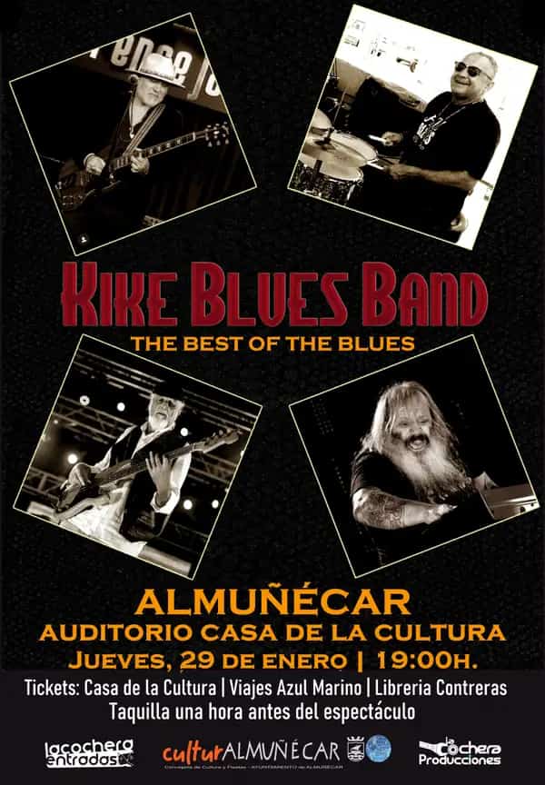 Kike Blues Band actuando en vivo en Málaga 2026