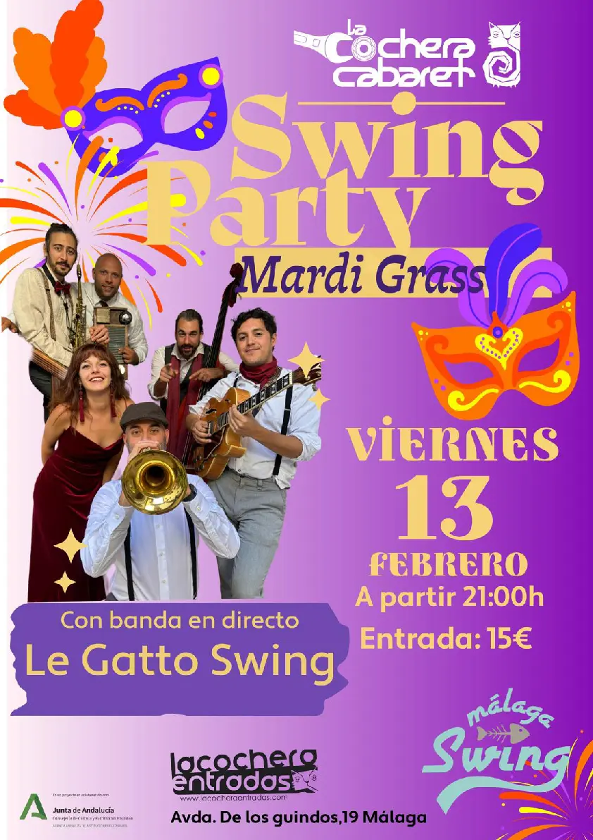 Swing Party – Mardi Gras Poster