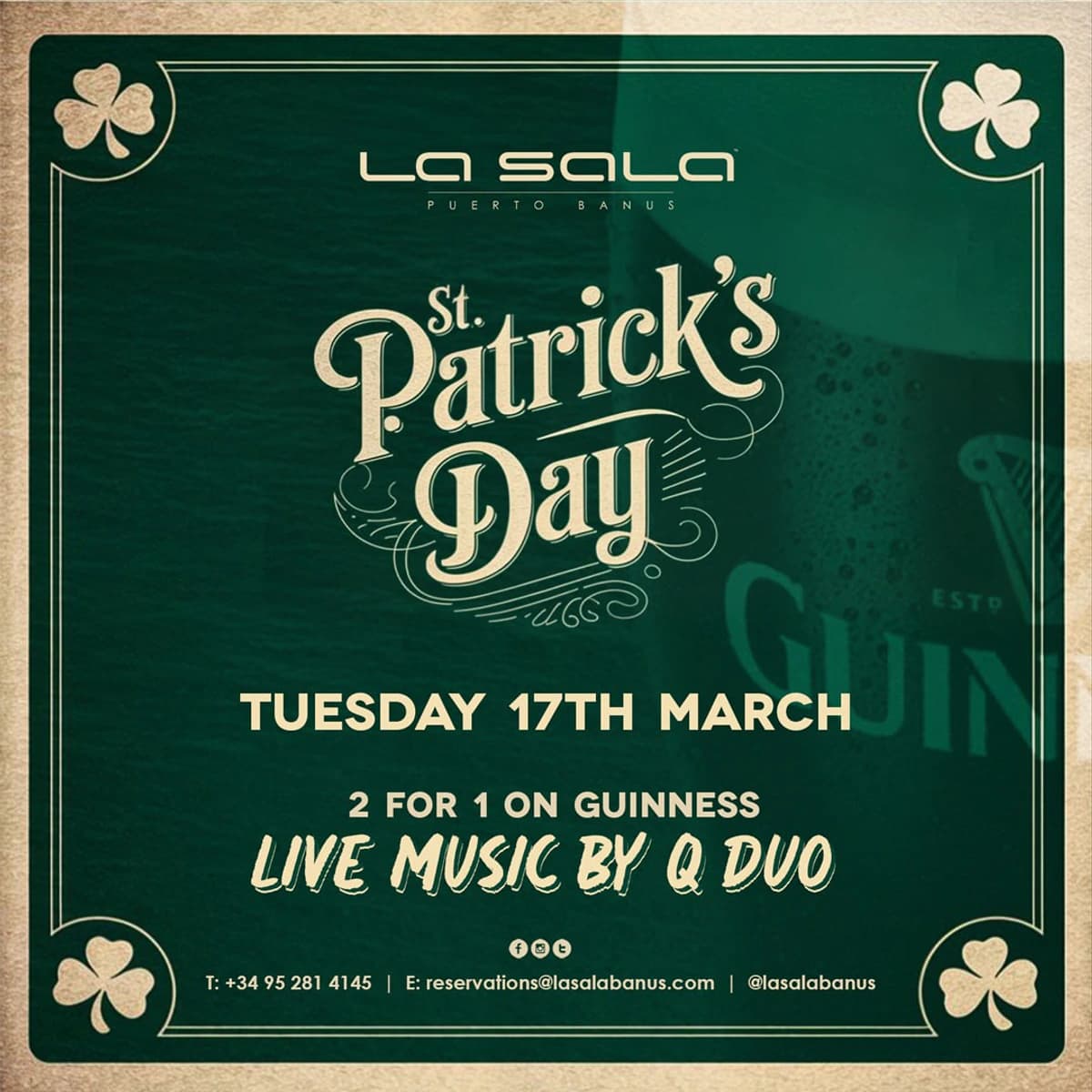 Celebración del Día de San Patricio – Espectáculo de Música en Vivo Póster