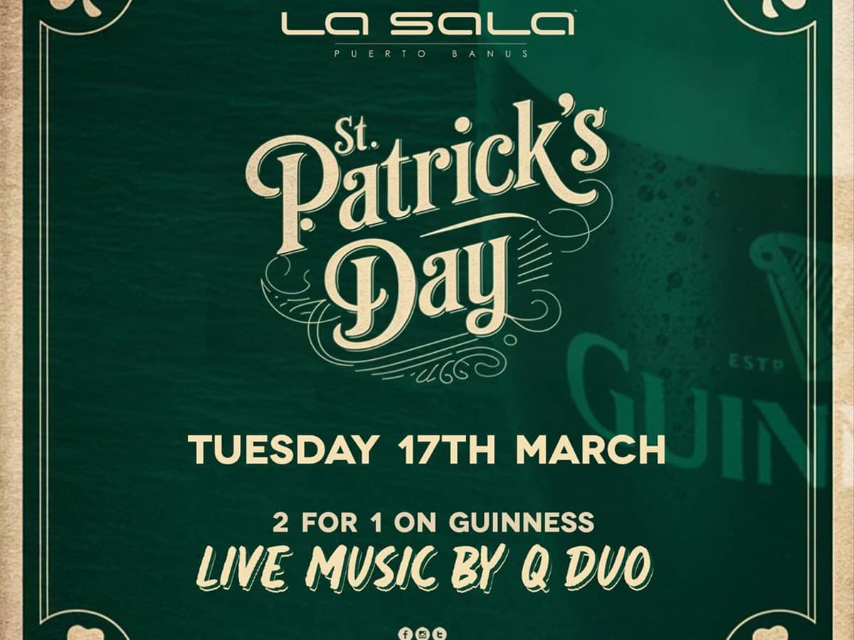 Celebración del Día de San Patricio con música en vivo en La Sala Puerto Banus 2026
