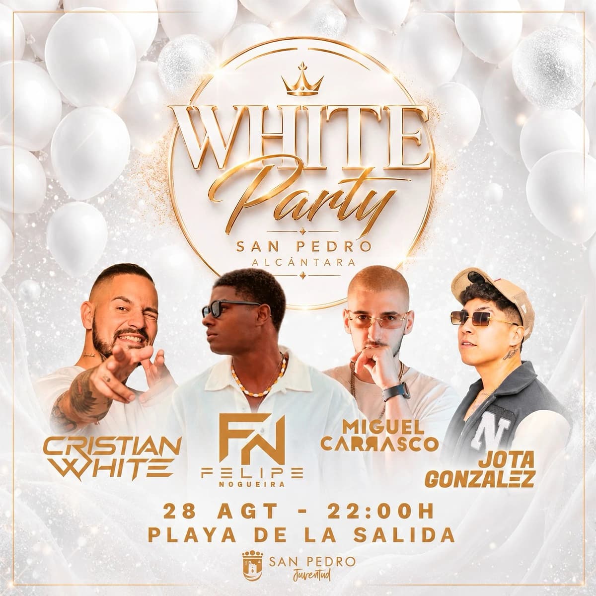 Reggaeton Night in San Pedro – Beach Party Poster