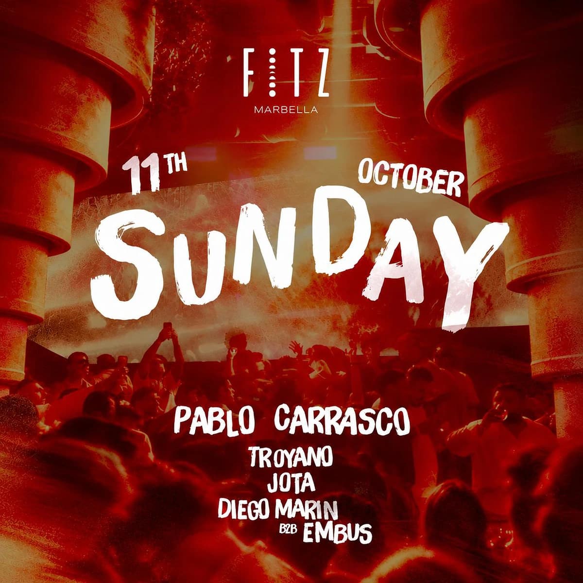 Pablo Carrasco y más DJs en FITZ Póster