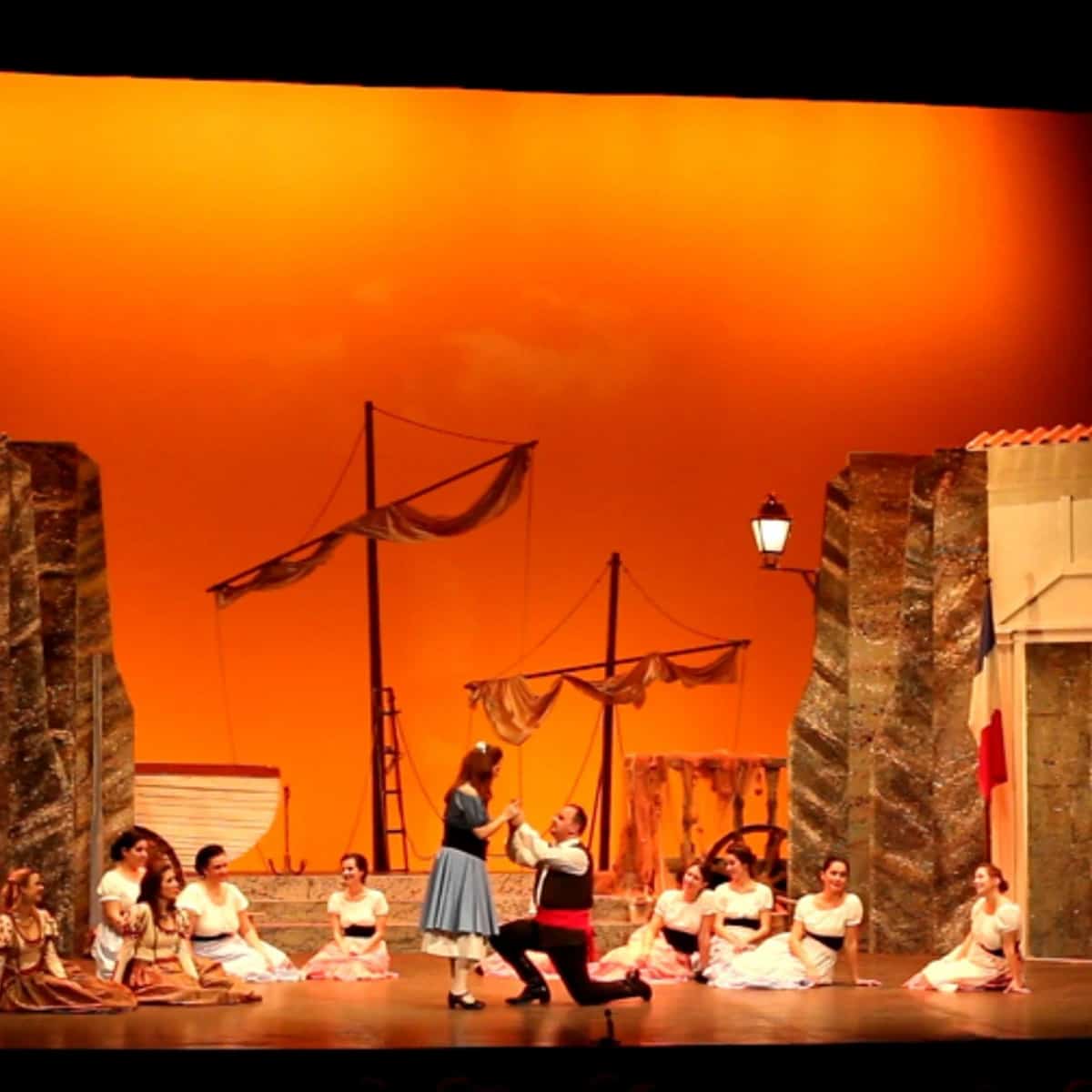 Scene from Los Gavilanes operatic performance in Málaga 2026