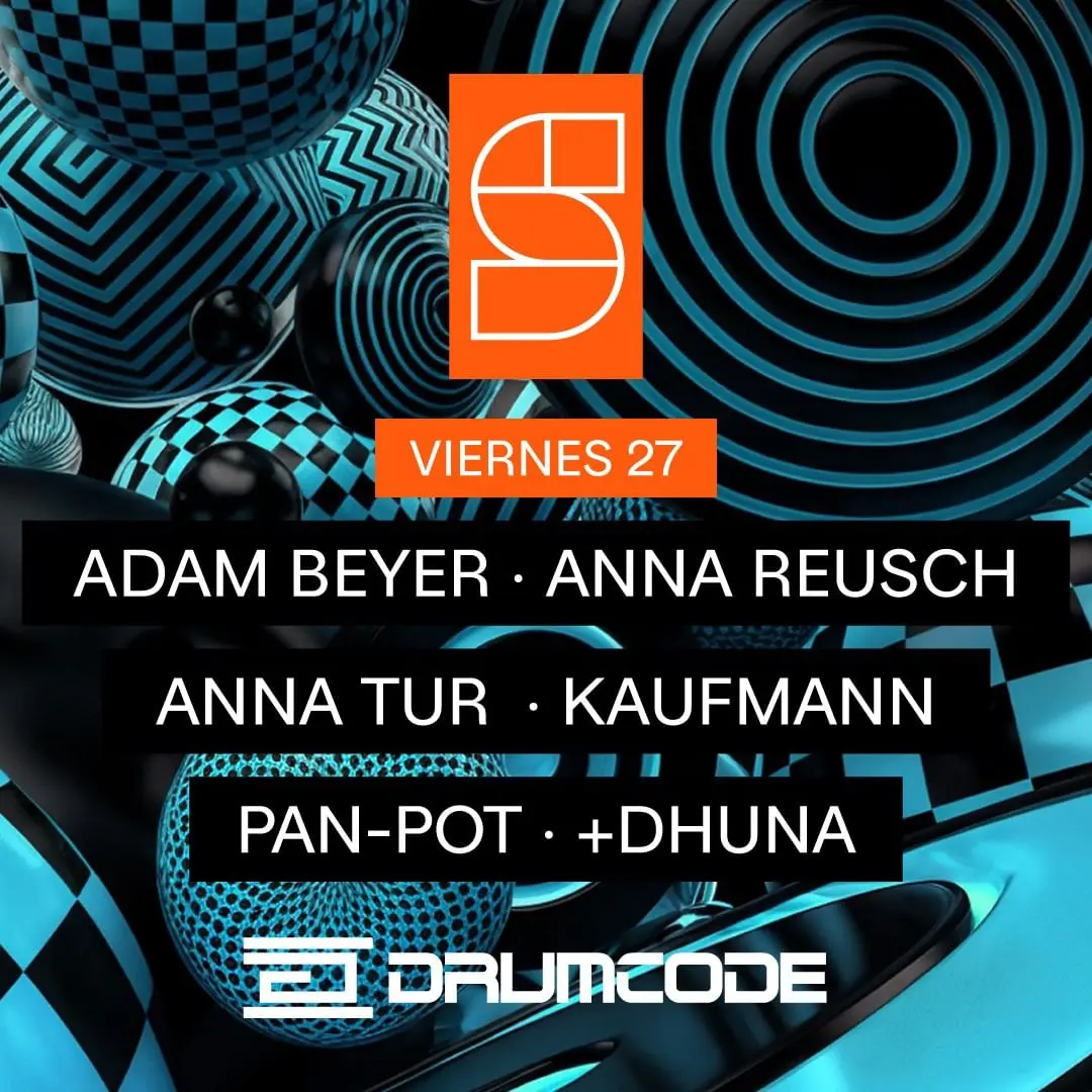 Adam Beyer y Pan-Pot actuando en el evento Studio x Drumcode en Málaga 2026