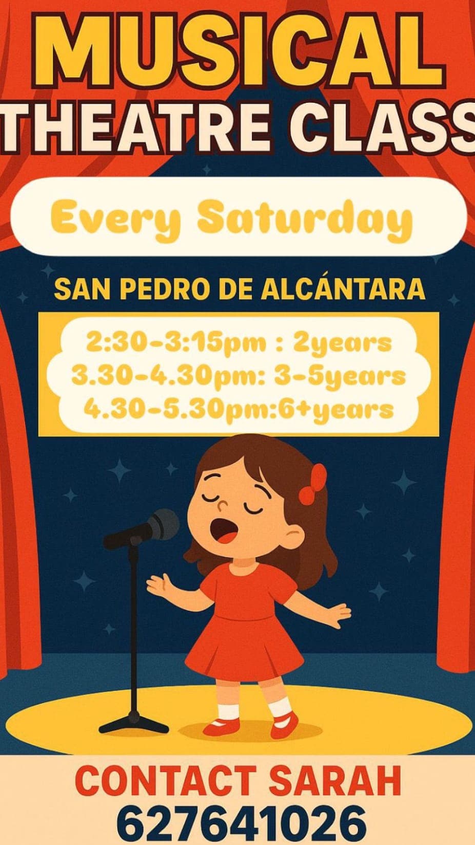 Kids’ Musical Theatre Class Poster