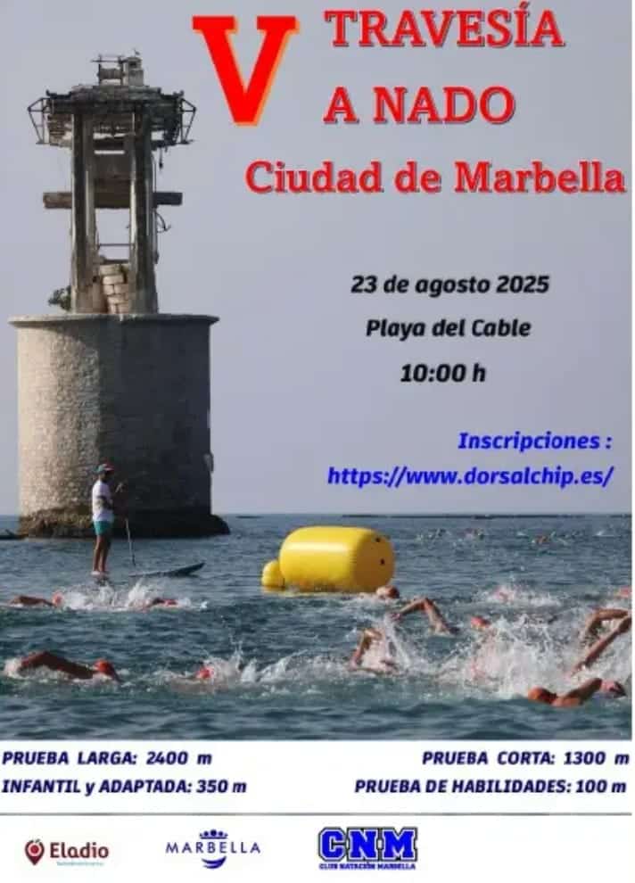 V Travesía a Nado Ciudad de Marbella Poster