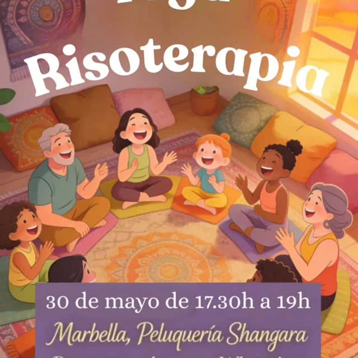Yoga Laughter Therapy session at Shangara Lora in Marbella 2026