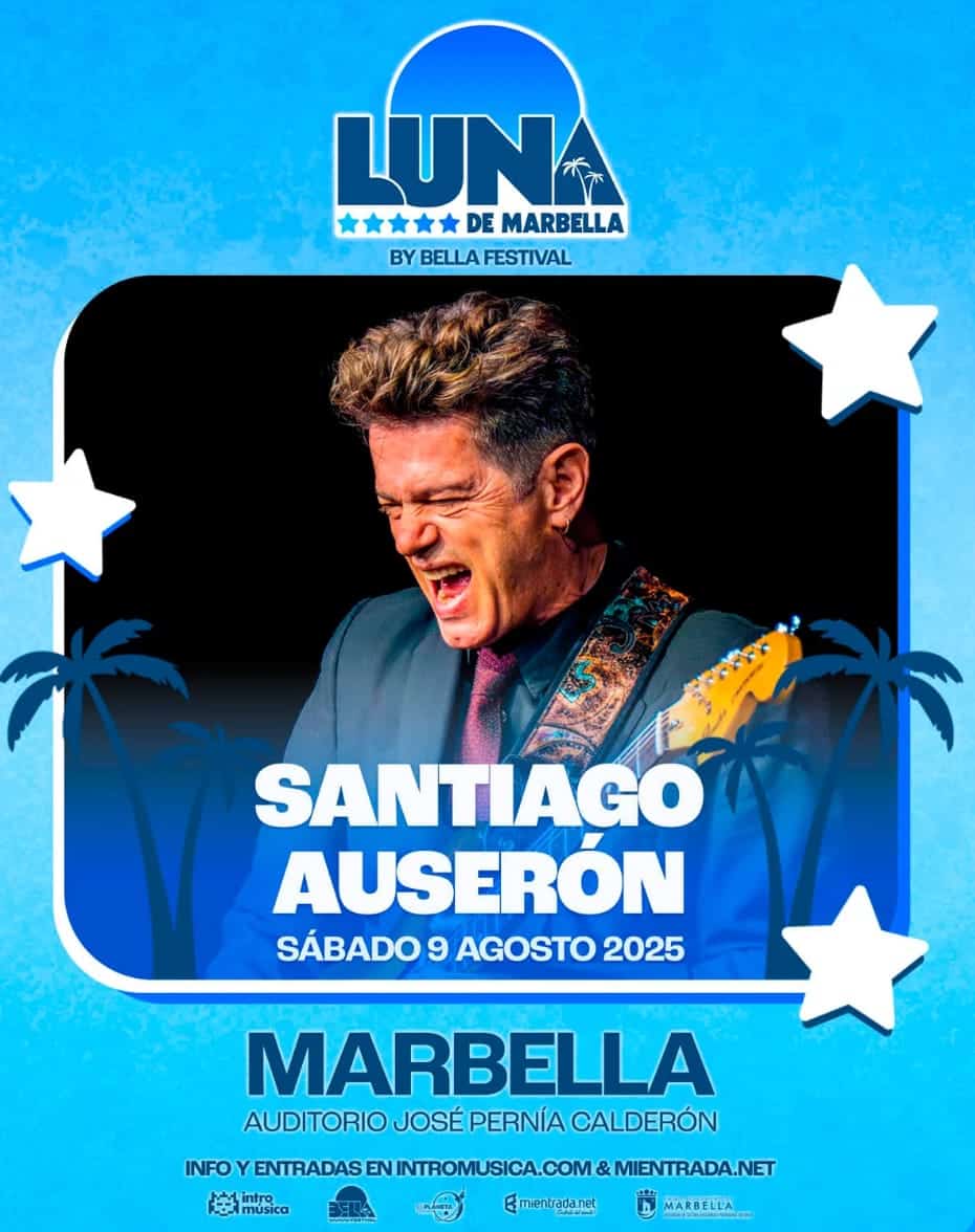 Santiago Auserón en Concierto en Marbella – Juan Perro en el Parque de la Constitución Poster