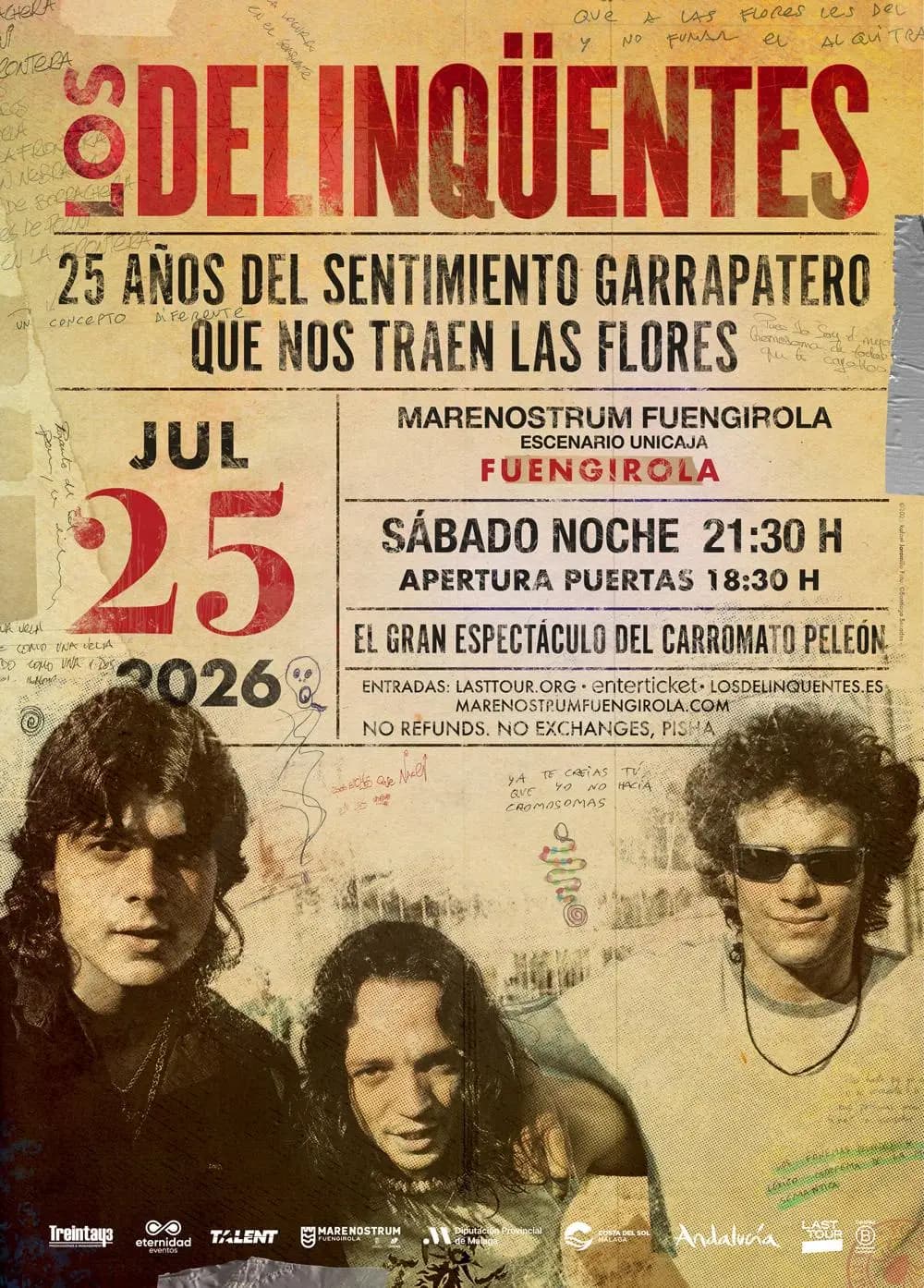 The Criminals Marenostrum – 25th Anniversary Tour Poster