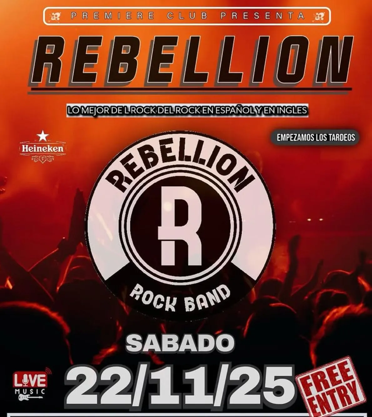 Rebellion Rock Band Live (sesión Tardeo) Póster
