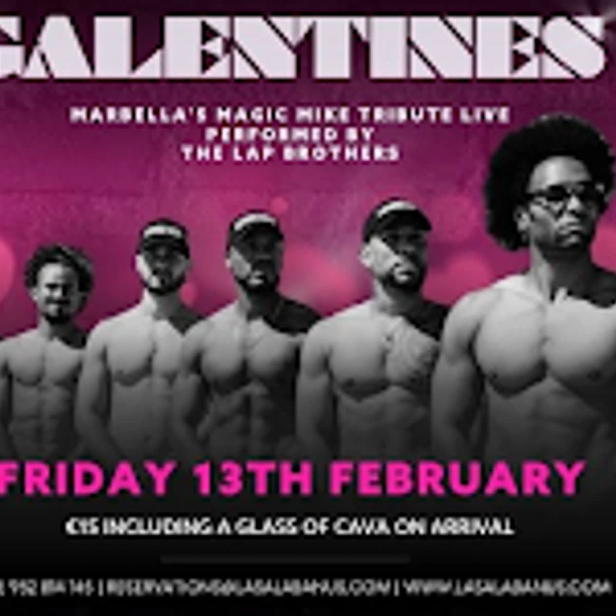 Celebración de la Noche de Galentine con amigos en La Sala Puerto Banús 2026