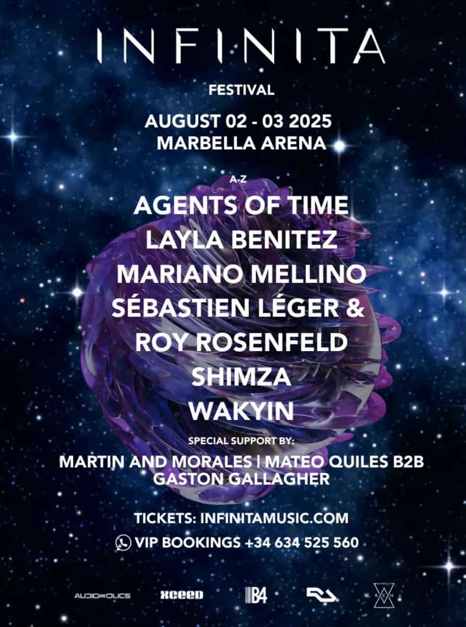 INFINITA Festival 2025 en Marbella Arena (2–3 agosto) Poster