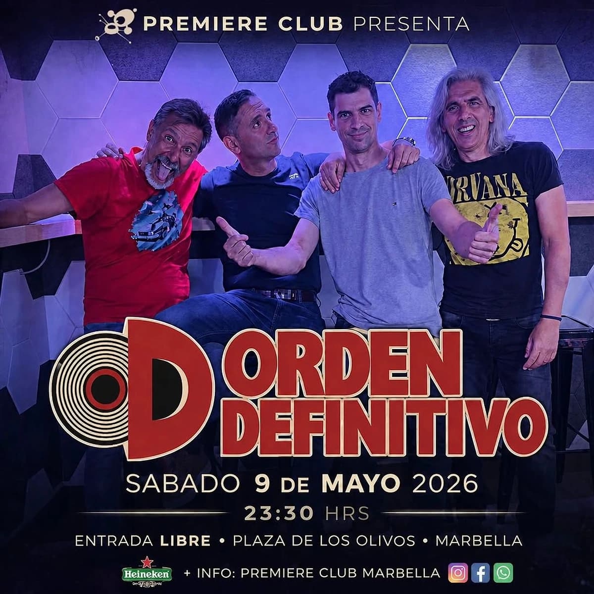 Pop rock con Orden Definitivo en Vivo Póster