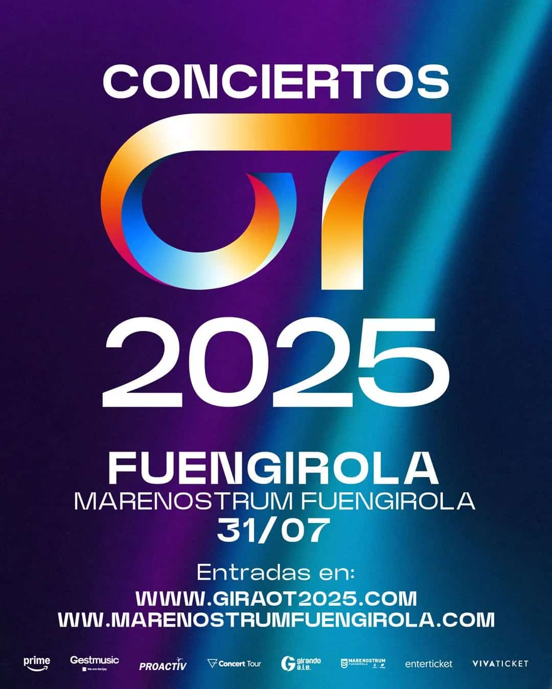 Concursantes de Operación Triunfo actuando en directo durante la gira 2026 del programa musical.
