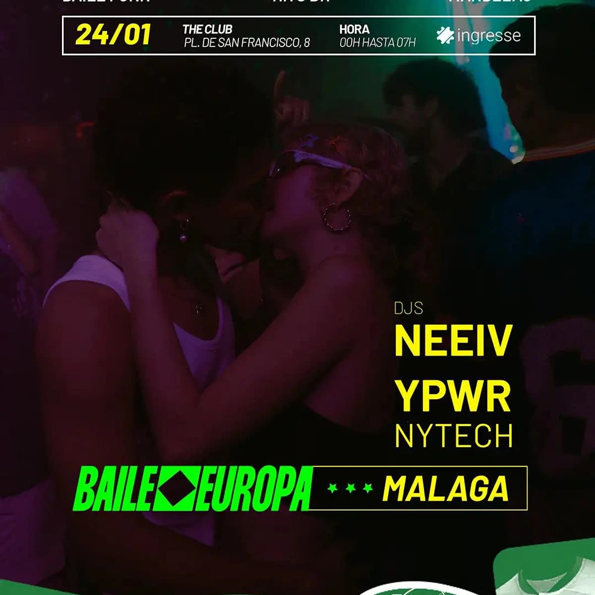 Fiesta de Baile Funk en Málaga con DJs brasileños y energía intensa en la pista