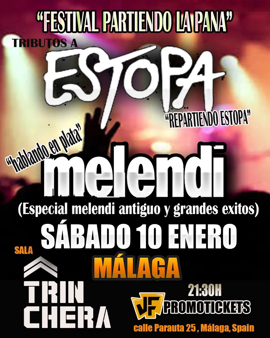 Tributo a Melendi y Estopa – Festival Partiendo La Pana Póster