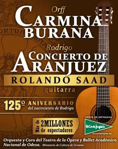 Concierto de música clásica en Málaga con Carmina Burana y el Concierto de Aranjuez.
