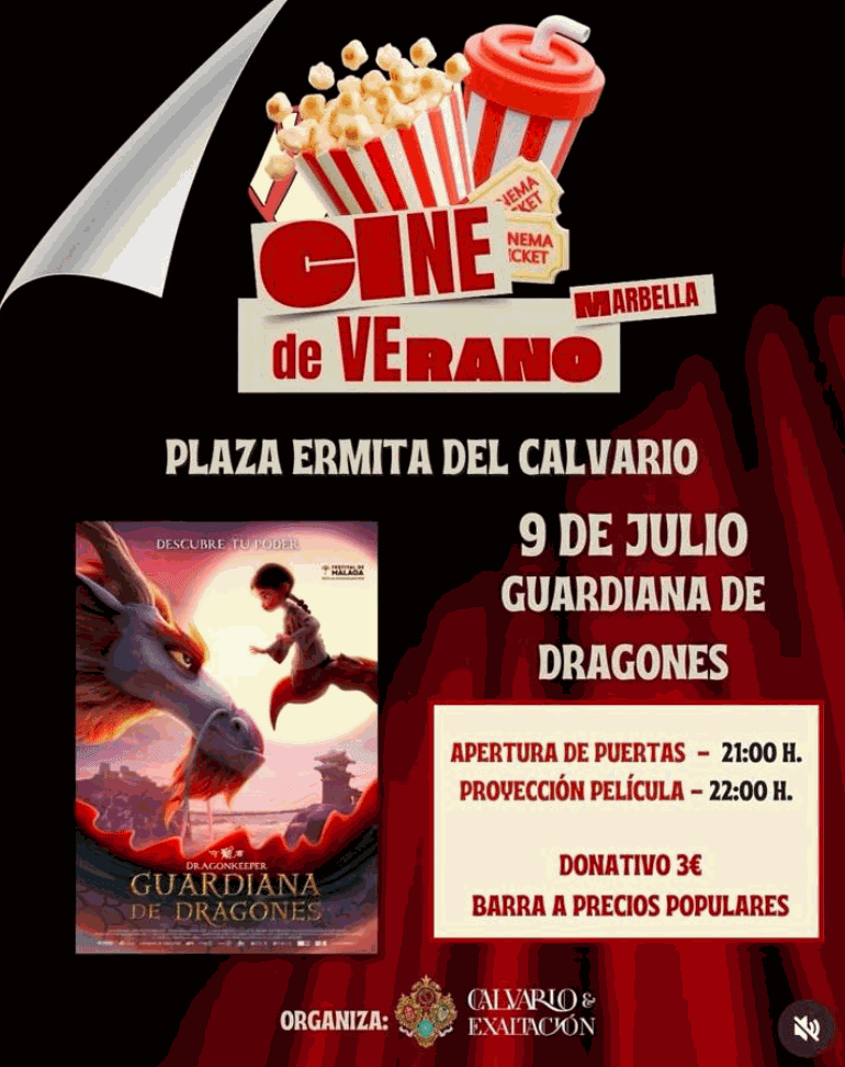 "Guardiana de Dragones" Cine de Verano del Calvario Póster