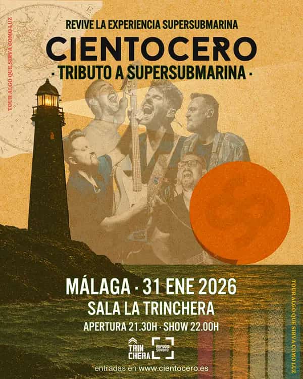 Cientocero rindiendo tributo a Supersubmarina en Málaga 2026