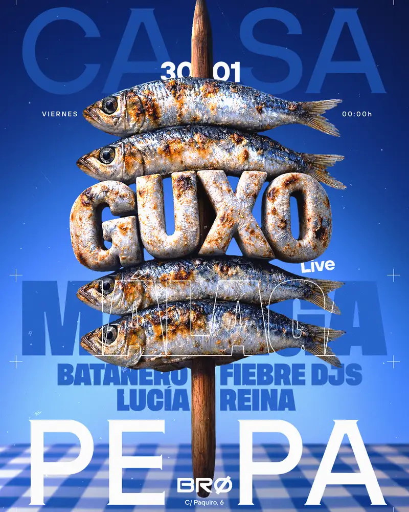 Guxo y Lucia Reina actuando en el evento Casa Pepa en Málaga 2026