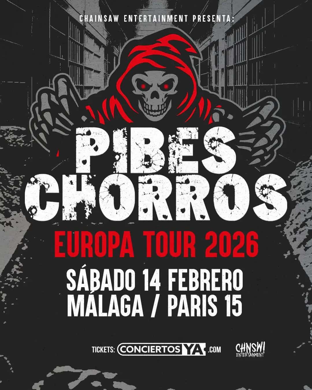 Pibes Chorros traen la cumbia villera argentina a Málaga por primera vez en 2026.