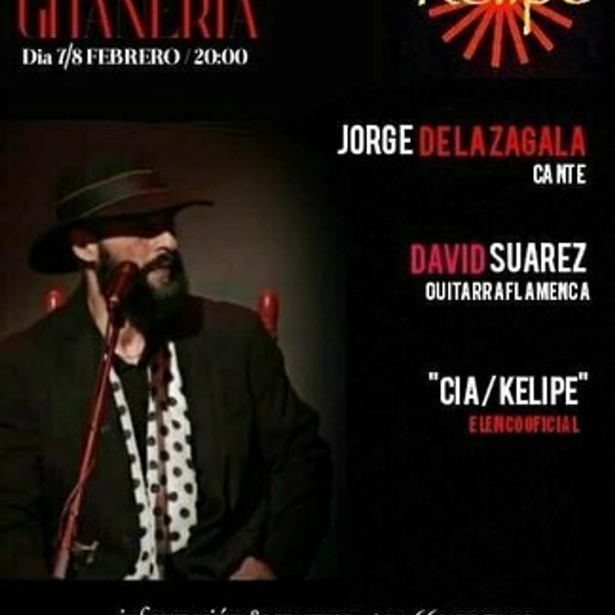 Jorge de la Zagala actuando flamenco en Málaga 2026