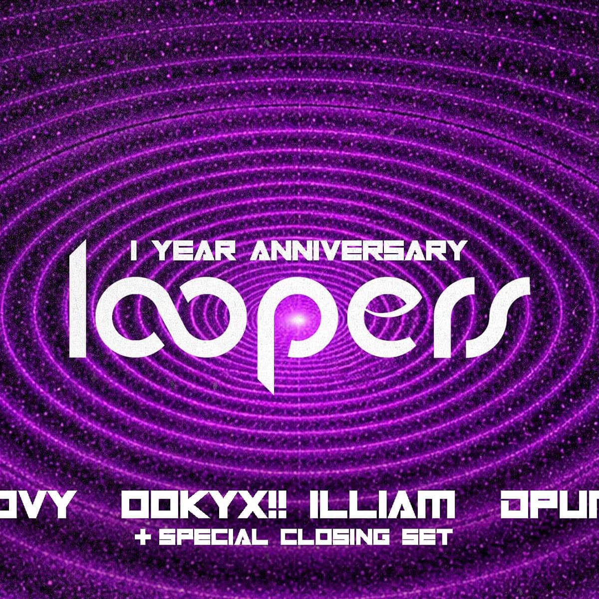 Aniversario LOOPERS con STAYGROOVY, 00KYX!!, ILLIAM, DPUMP, OVO en Málaga 2026