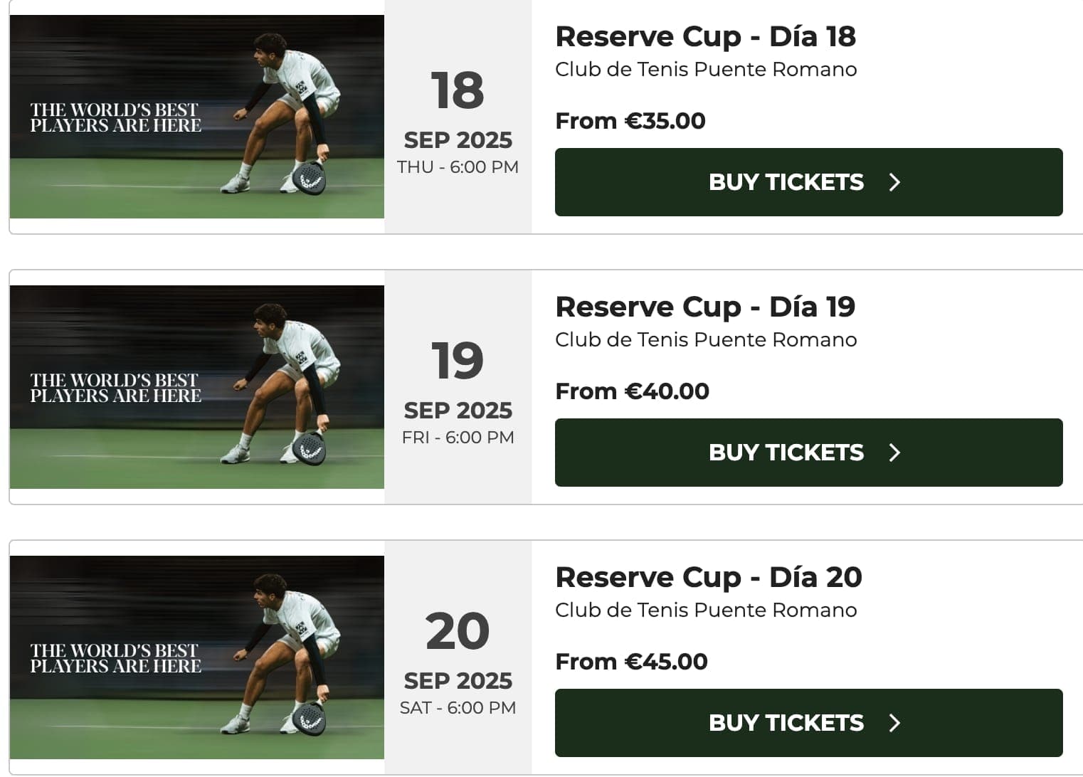 Reserve Cup Series Gallery Image 1