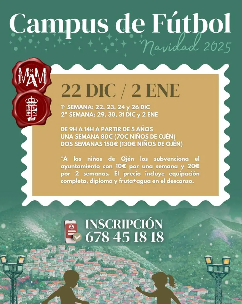 Christmas Football Camp Ojén 2025 Poster