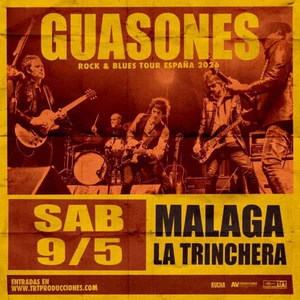 Guasones actuando en directo durante su gira 2026.