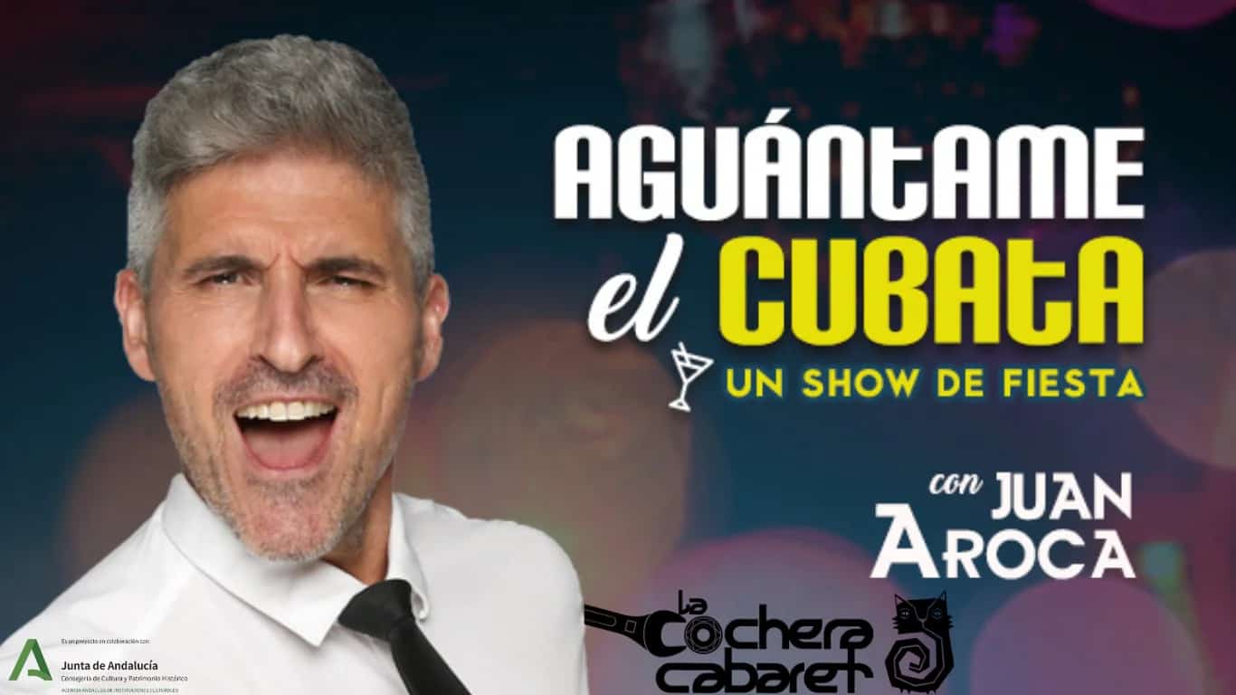 Juan Aroca performing in 'Hold My Drink' comedy show in Málaga 2026
