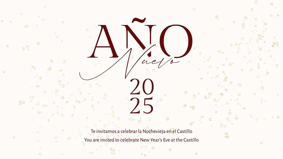 Cena de gala y fuegos artificiales de Nochevieja en el Castillo de Monda.