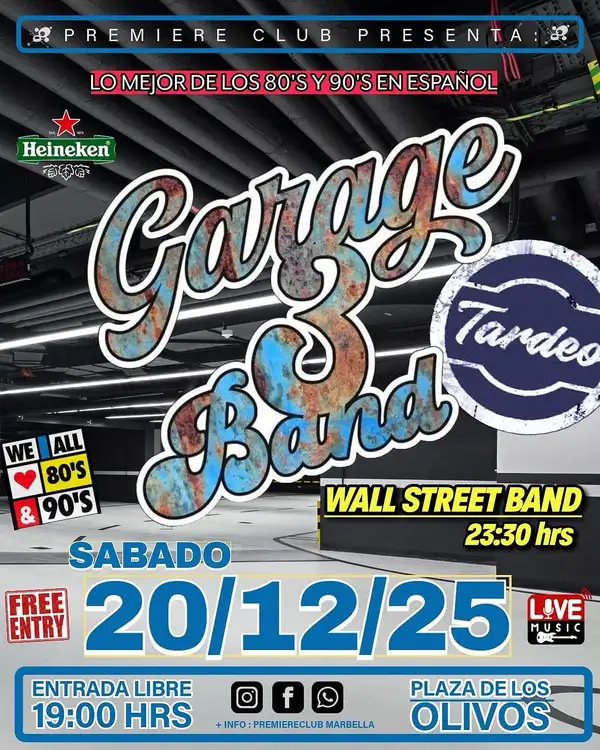 Tardeo con Garaje 3 Band Póster