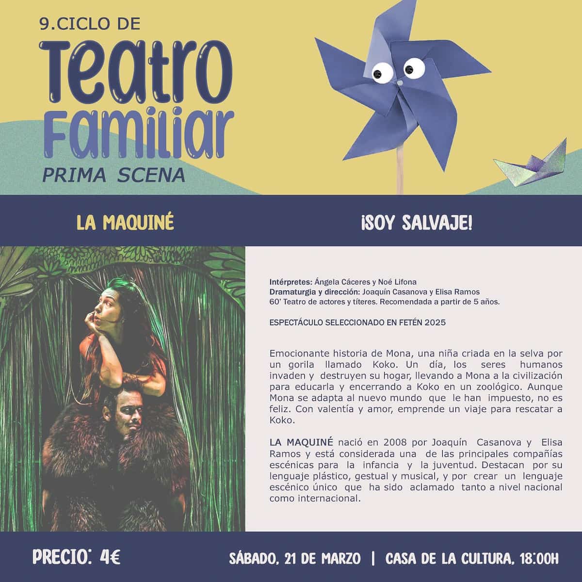 Evento de teatro familiar Prima Scena en Coín 2026