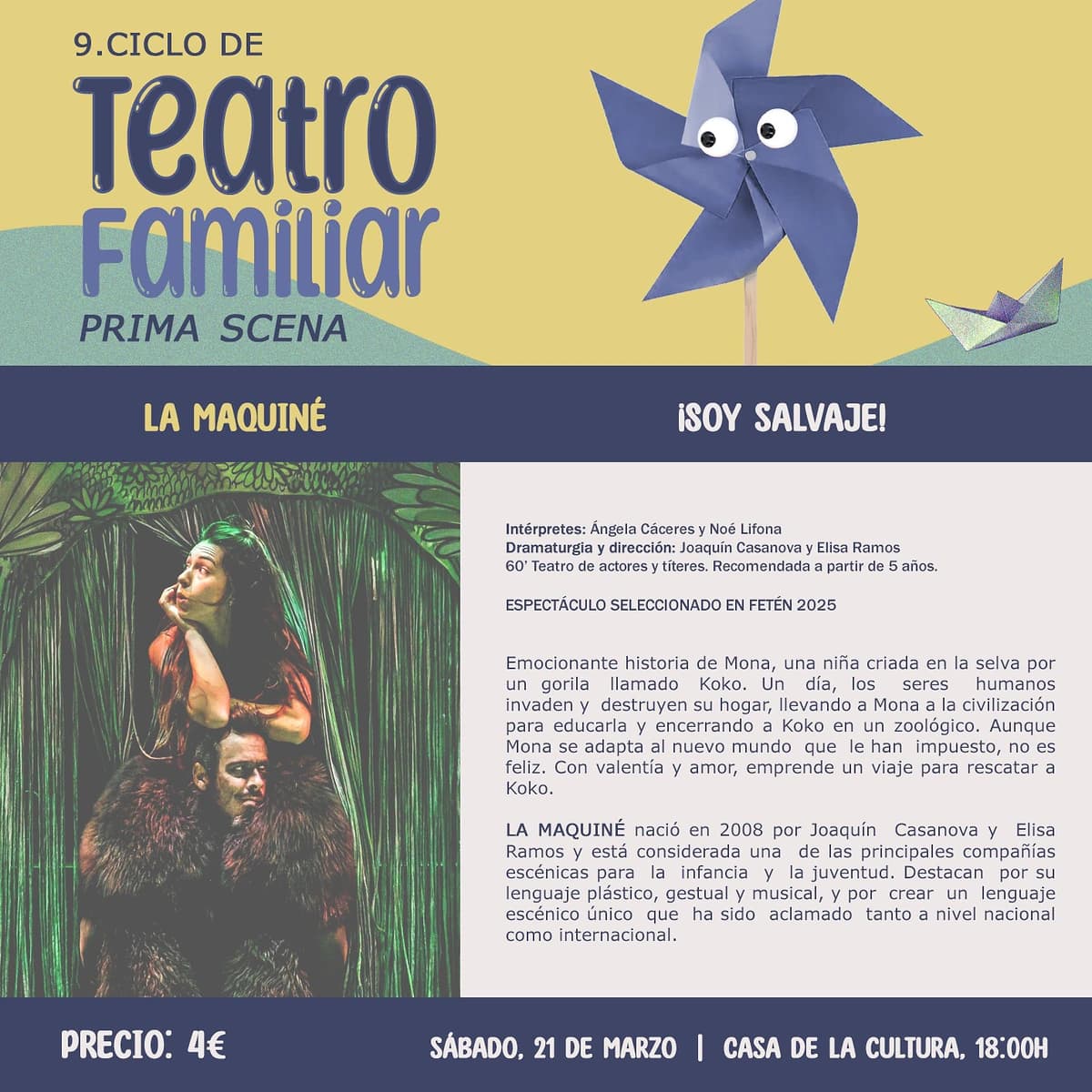 Evento de teatro familiar Prima Scena en Coín 2026