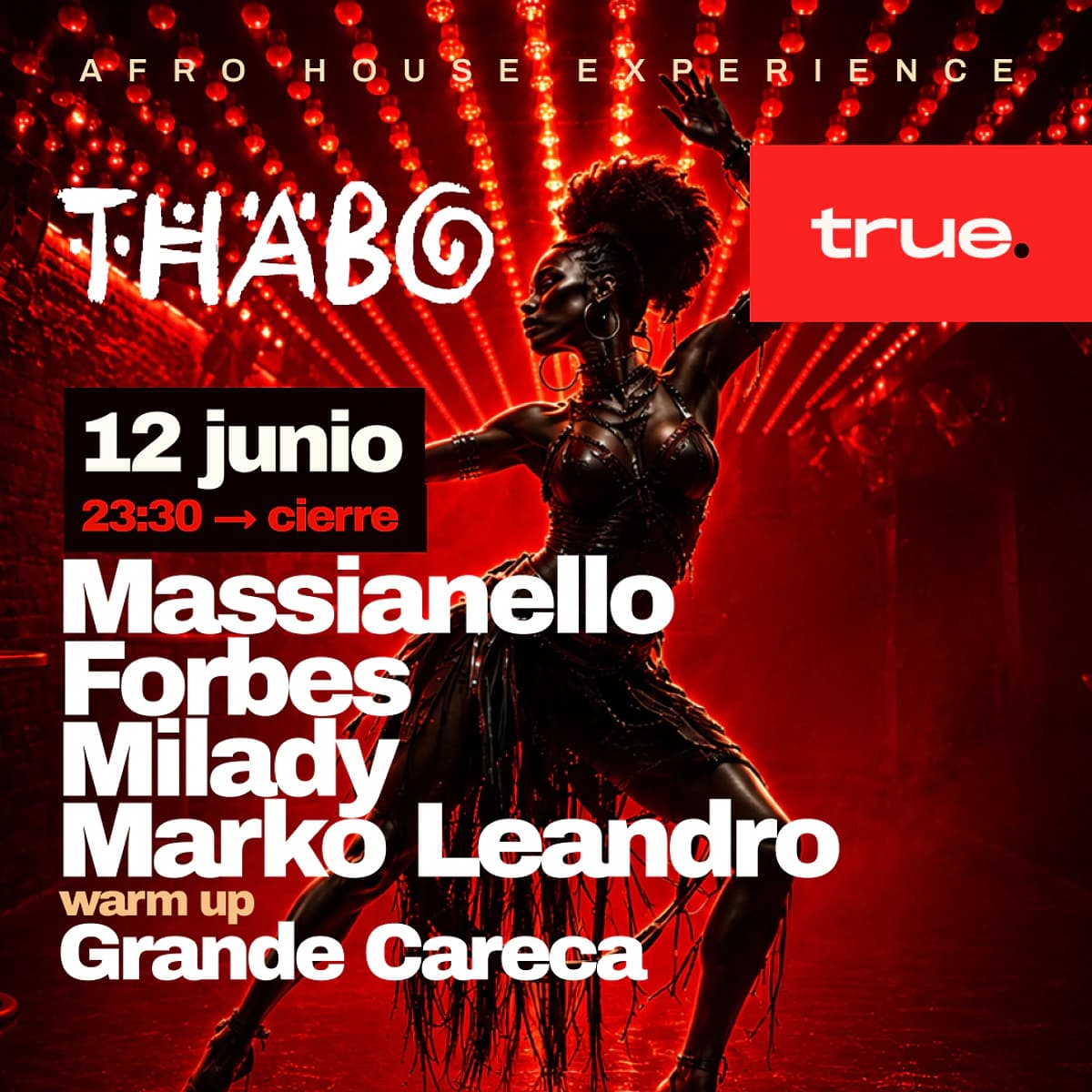 True X Thabo Afro House Experience Póster