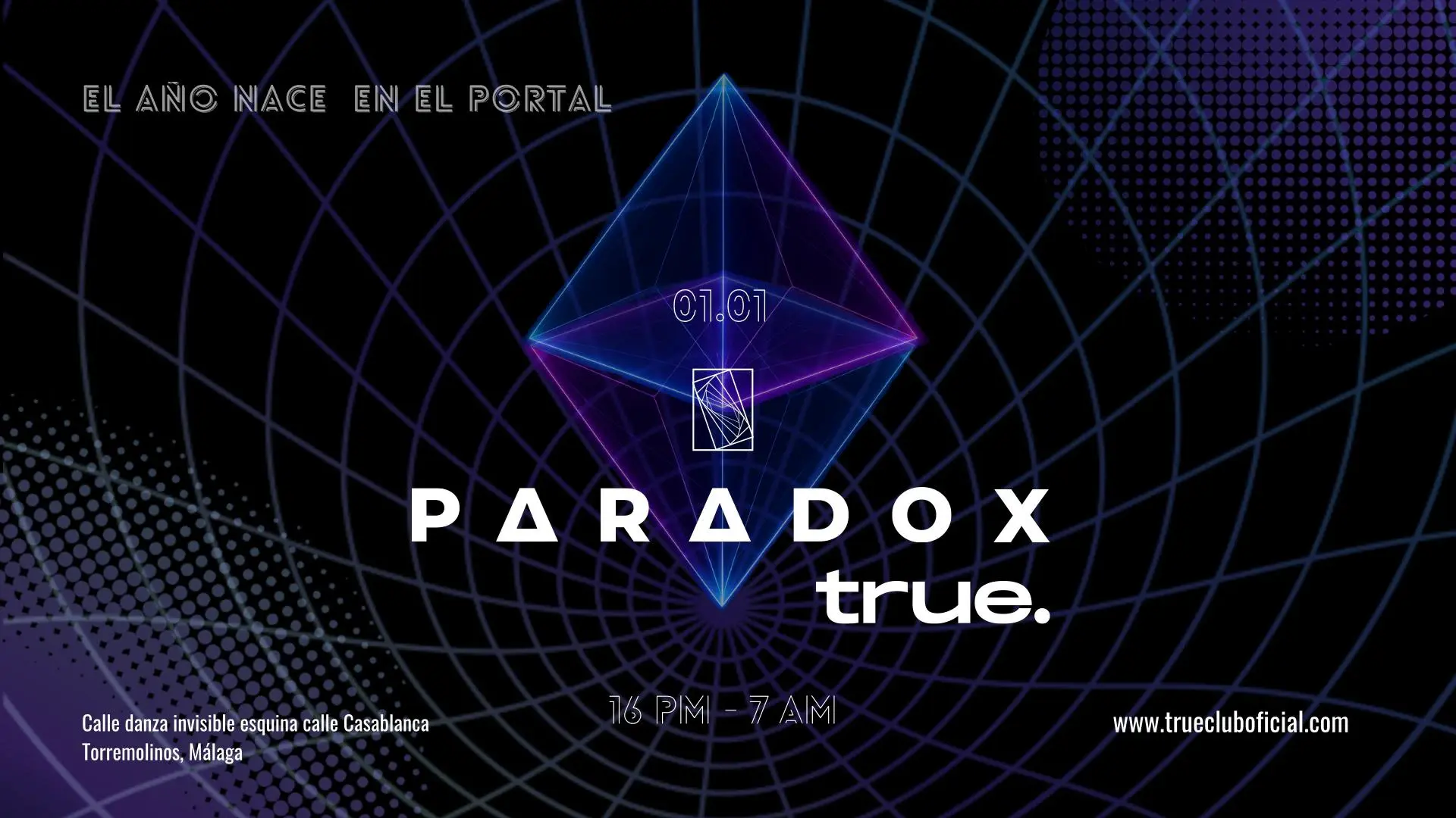 PARADOX x TRUE by Neo Paradox, un evento de música electrónica con DJs destacados y experiencia clubbing inmersiva.