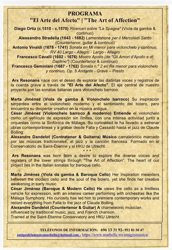 Ars Resonans: el arte barroco de la cuerda grave Imagen de Galería 1