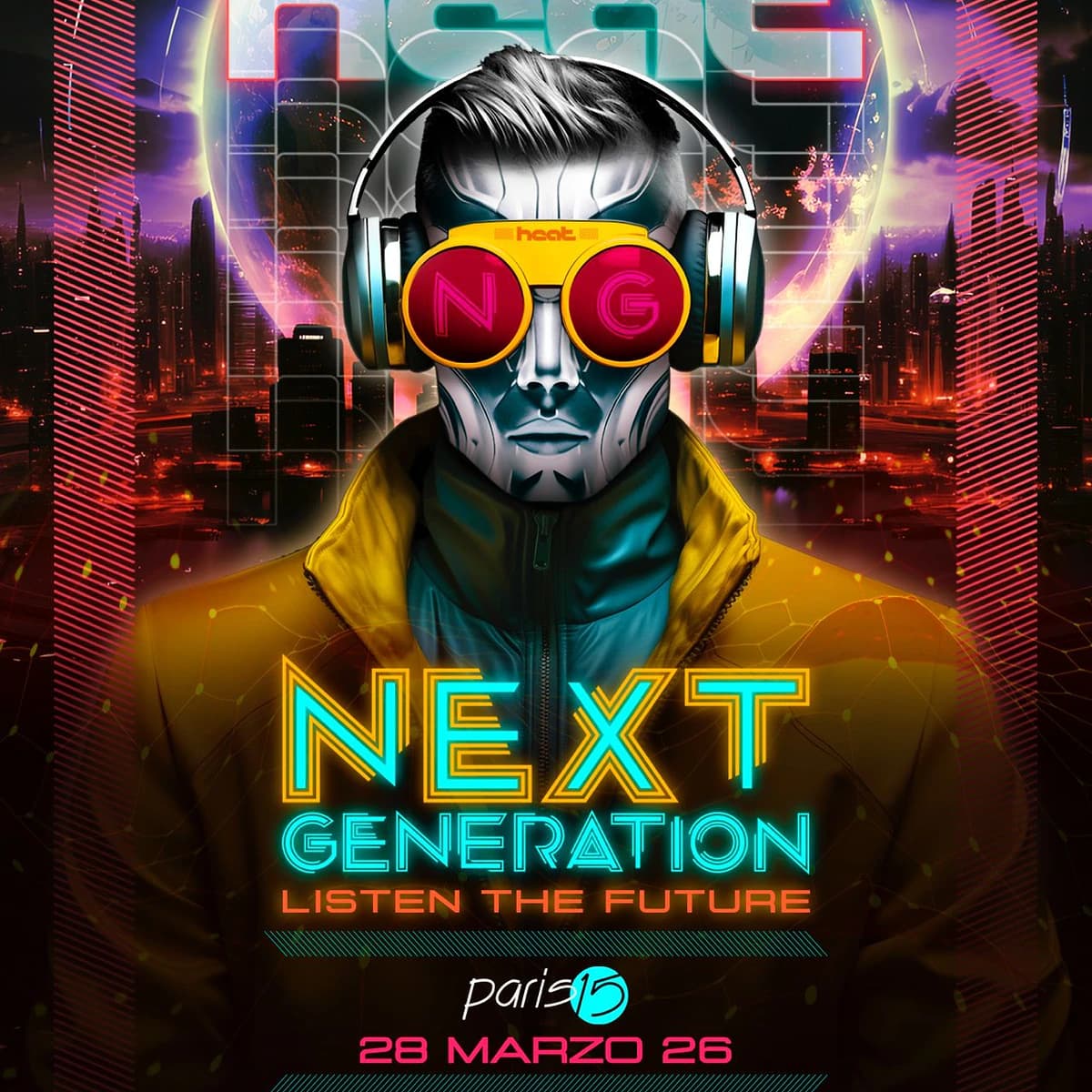 Cartel del evento HEAT PRO: Nueva Generación con DJs en Málaga 2026