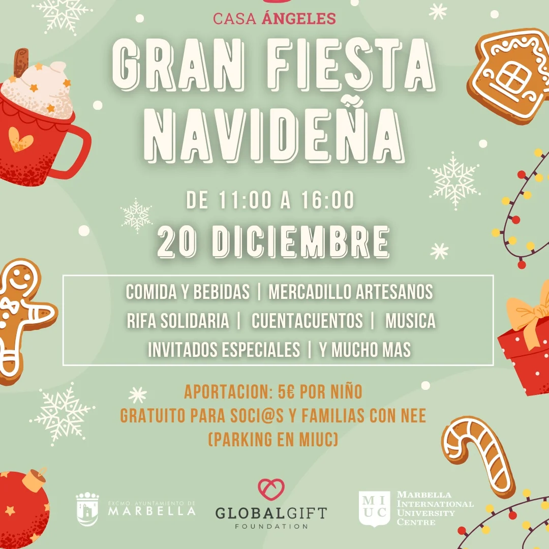 Event poster image of Grand Christmas Party at Casa Ángeles on Saturday, December 20th
