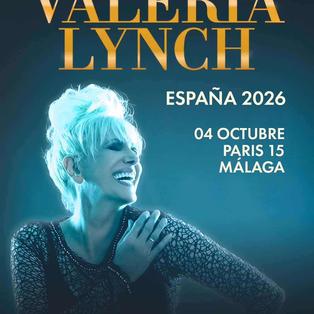 Valeria Lynch performing live in Málaga 2026