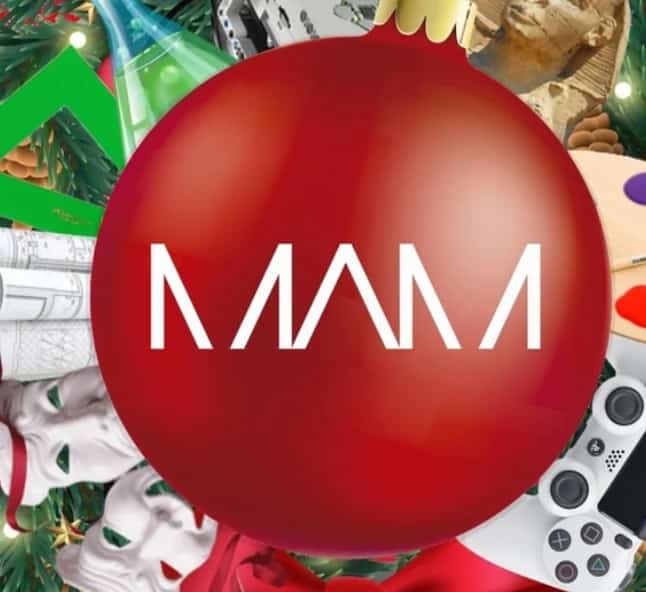 poster del MAM ( Museo del Automóvil y la Moda de Málaga) Campamento de Navidad: Talleres Creativos para niños.