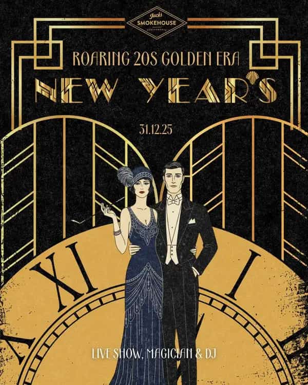 Dinner show de Nochevieja estilo años 20 en Jack’s Smokehouse Puerto Banús.
