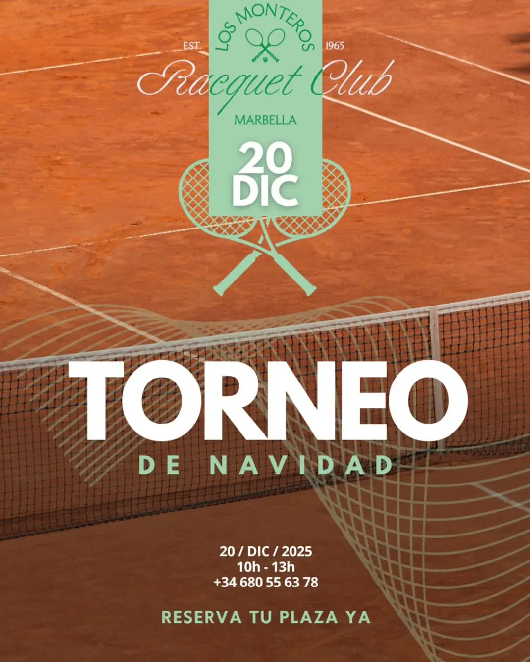 Christmas Tennis Tournament for Kids Poster