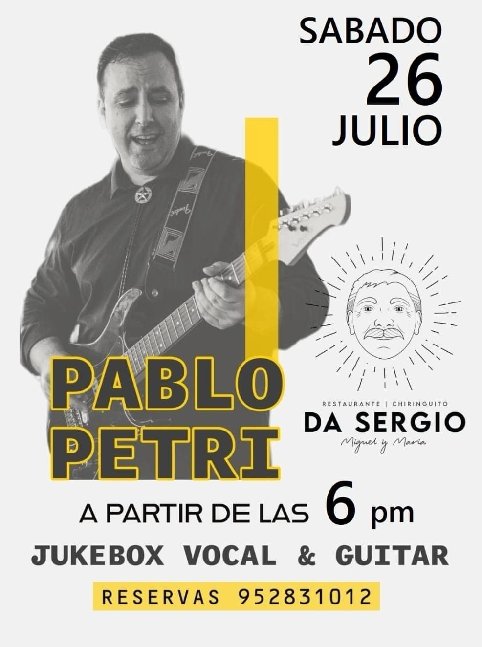 🎸 Pablo Petri @ 🍝 Da Sergio Poster