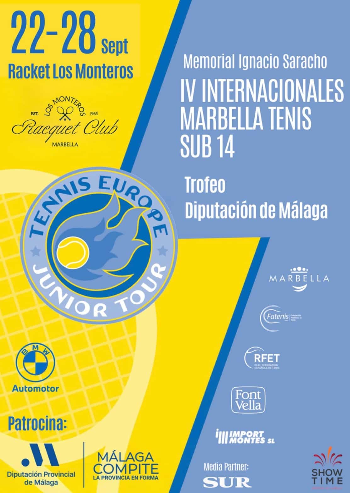 Cartel IV Internacionales Tenis Marbella Sub-14 (22-28 Sept 2025)