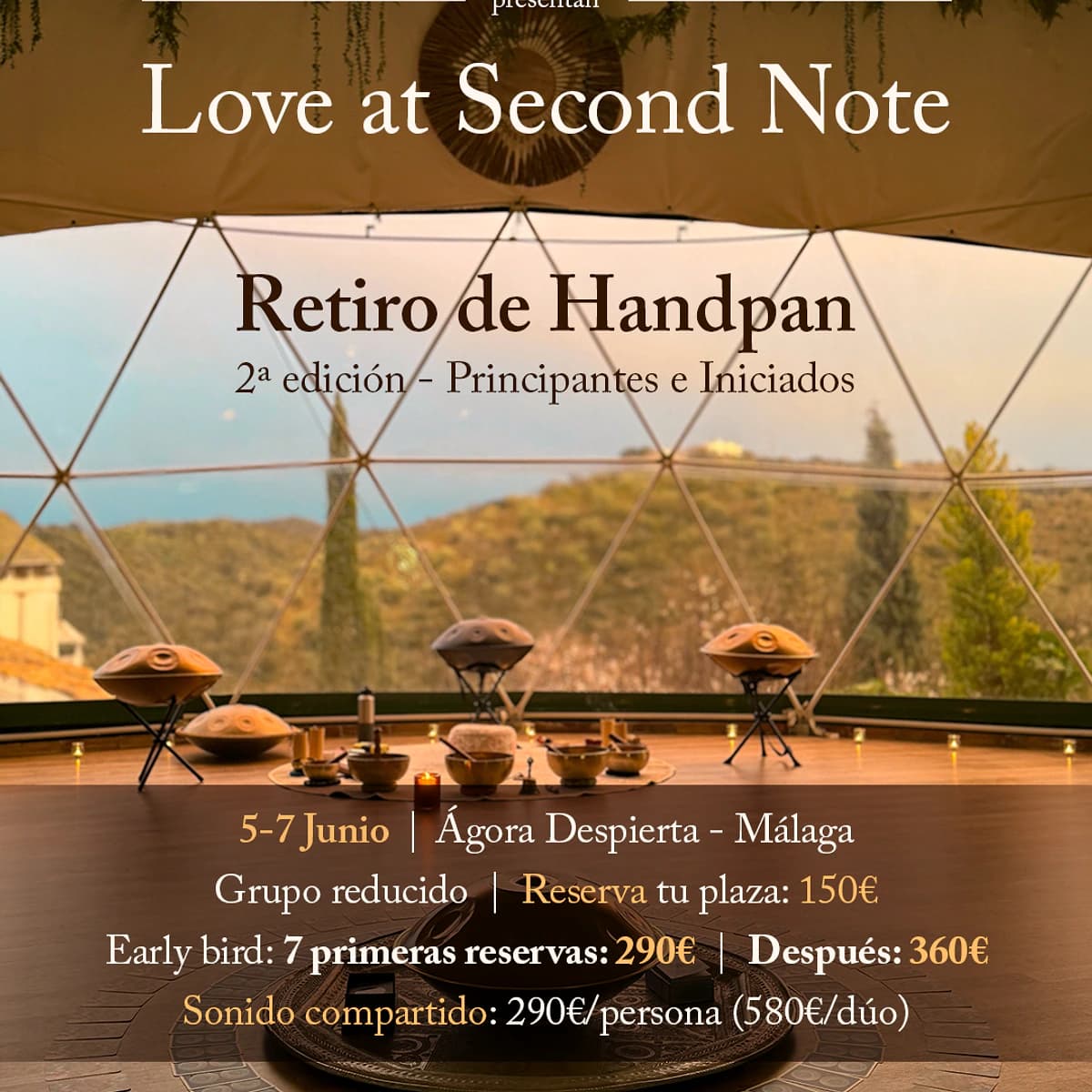 Retiro de Handpan “Love at Second Note” Póster